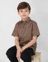 KIDS RADEN SHORT SLEEVE SHIRT (BRUNETTE BROWN)